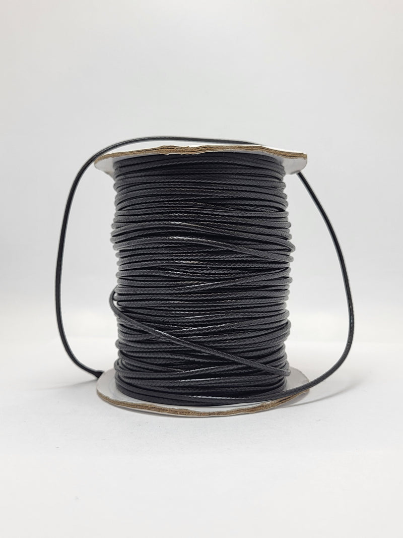 Black Cotton Cord, 2mm diameter 1 yard
