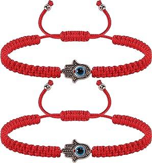 Bracelet, Evil Eye/Red Hamsa Braided Adjustable