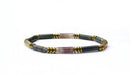 Tube Bead Bracelet with Hematite Spacers – Assorted 6-8mm long Stones