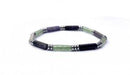 Tube Bead Bracelet with Hematite Spacers – Assorted 6-8mm long Stones