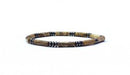 Tube Bead Bracelet with Hematite Spacers – Assorted 6-8mm long Stones