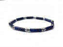 Tube Bead Bracelet with Hematite Spacers – Assorted 6-8mm long Stones