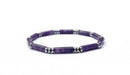 Tube Bead Bracelet with Hematite Spacers – Assorted 6-8mm long Stones