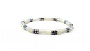 Tube Bead Bracelet with Hematite Spacers – Assorted 6-8mm long Stones