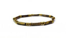 Tube Bead Bracelet with Hematite Spacers – Assorted 6-8mm long Stones