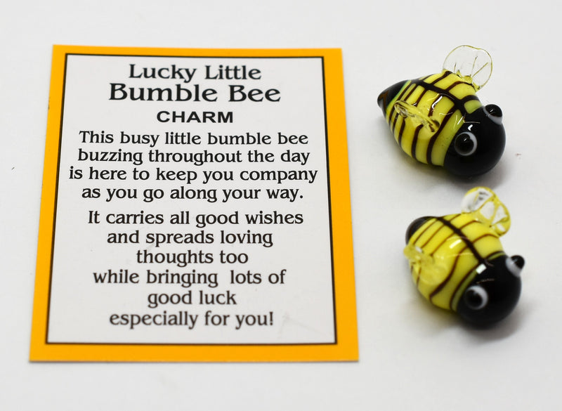 Pocket Totem, Lucky Little Bumble Bee, Glass