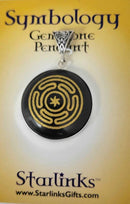 Pendant, Obsidian w-Hecate's W