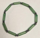 Tube Bead Bracelet with Hematite Spacers – Assorted 6-8mm long Stones