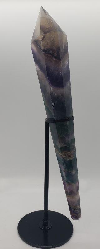Fluorite Wand, 6.5" - 9.5"  With Stand