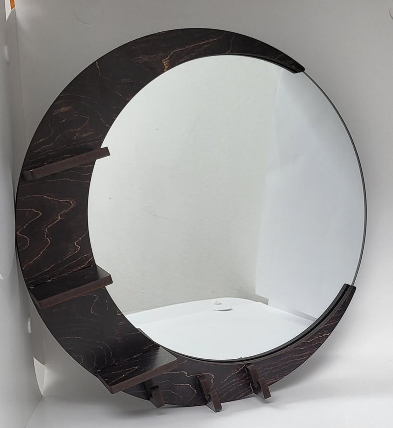 Mirror, Crescent Moon w-Shelves