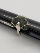 Ring, Moldavite Rough Modern Design
