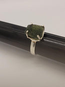 Ring, Moldavite Rough Prongs