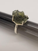 Ring, Moldavite Rough Prongs