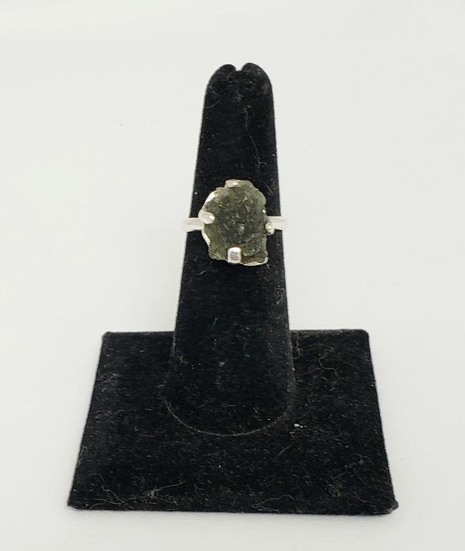 Ring, Moldavite Rough Size