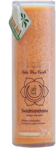 Candle Pillars, Chakra Jar 16oz. Orange Unscented Love Svadhishthana candle