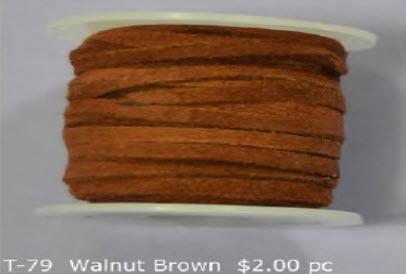 Cord, Suede 2mm Walnut Brown