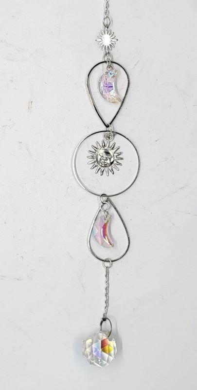 Crystal Suncatcher with Silver Accents