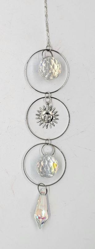 Crystal Suncatcher with Silver Accents