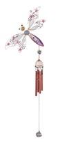 Pink and Purple Dragonfly Windchime