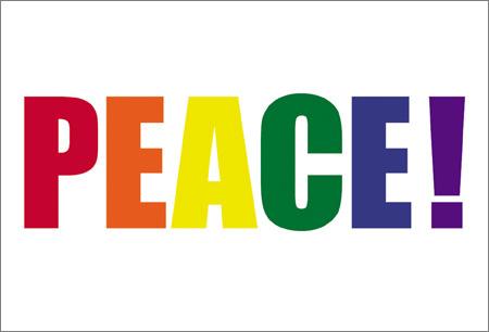 Postcard, Peace Rainbow