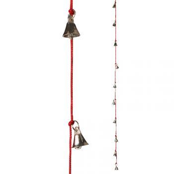 Bells, 42" Brass Bells Red Cot