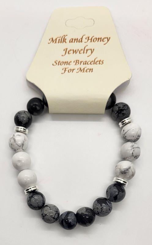 Bracelet, Men's 10MM size in assorted gemstones
