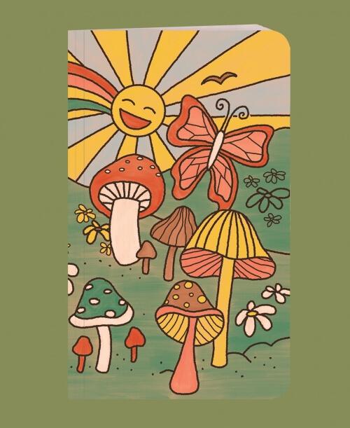 Happy Mushroom Scene Notebook