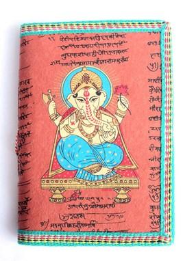 Journal, Ganesha Design  Color - Saffron 6 x 6.75in.