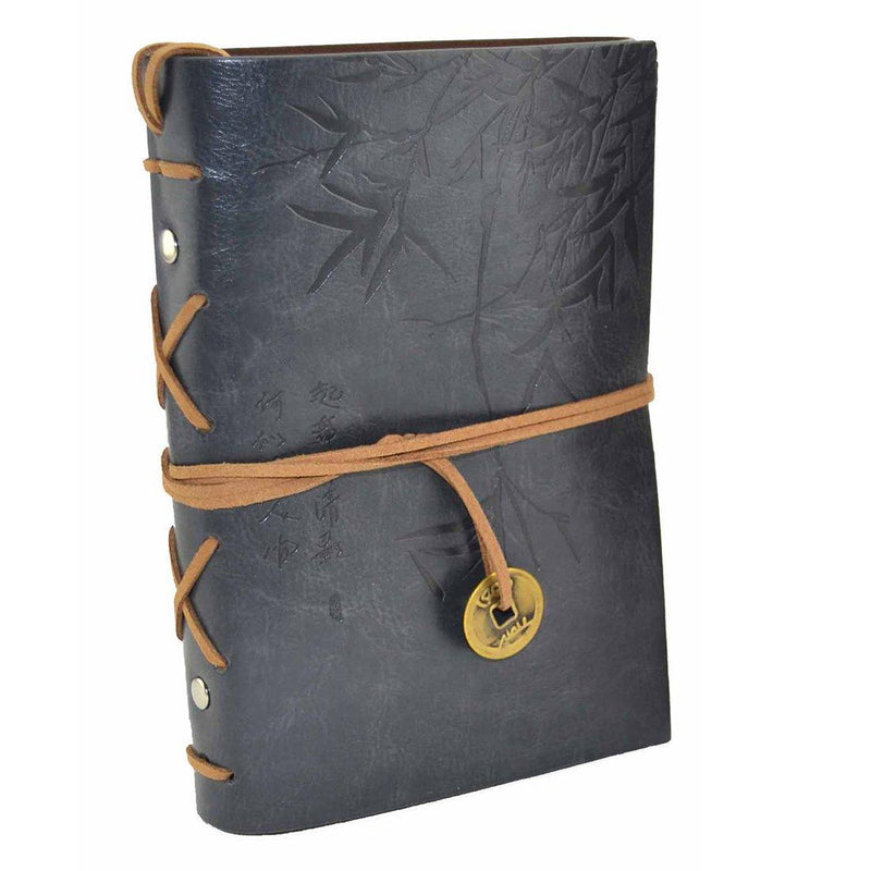 Journal, Leather-Grey Bamboo - ForHeavenSake