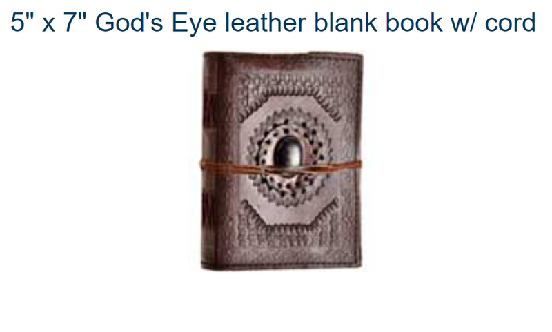 Journal, Leather God's Eye 5x7 - ForHeavenSake