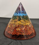 Orgonite Pyramid, Round with Chakra Stones