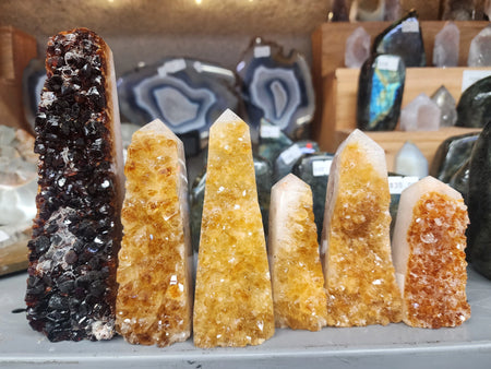 Citrine Polished Cathedral Points 2-5" tall