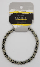 Bracelet, 4mm diameter gemstone bead