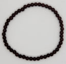 Bracelet, 4mm diameter gemstone bead