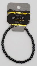 Bracelet, 4mm diameter gemstone bead