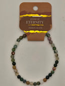 Bracelet, 4mm diameter gemstone bead