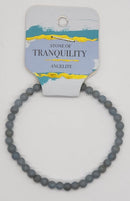 Bracelet, 4mm diameter gemstone bead