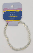 Bracelet, 4mm diameter gemstone bead