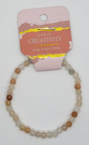 Bracelet, 4mm diameter gemstone bead