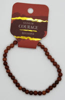 Bracelet, 4mm diameter gemstone bead