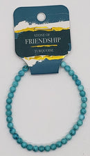 Bracelet, 4mm diameter gemstone bead