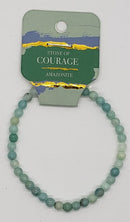 Bracelet, 4mm diameter gemstone bead