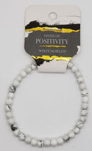 Bracelet, 4mm diameter gemstone bead