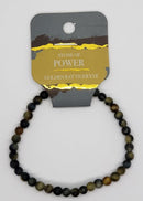 Bracelet, 4mm diameter gemstone bead