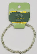 Bracelet, 4mm diameter gemstone bead