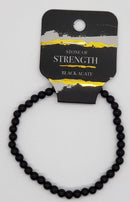 Bracelet, 4mm diameter gemstone bead