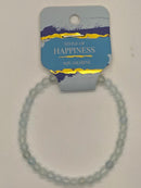 Bracelet, 4mm diameter gemstone bead