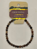 Bracelet, 4mm diameter gemstone bead