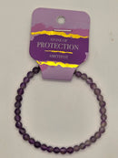 Bracelet, 4mm diameter gemstone bead