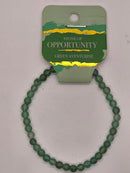 Bracelet, 4mm diameter gemstone bead